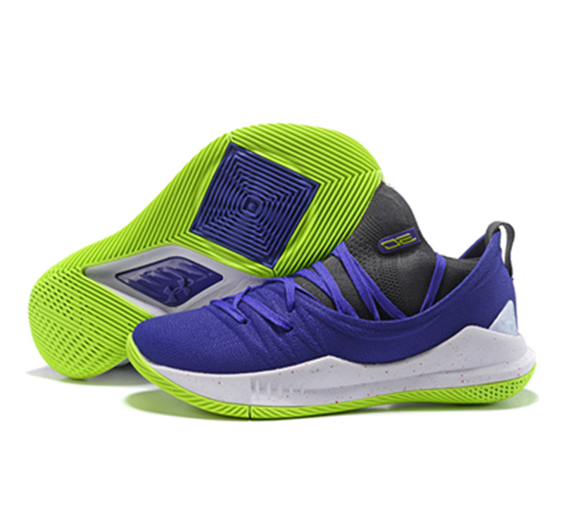 Curry 5 Shoes white Blue